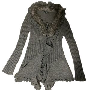 Sioni, Extra Large (XL), Grey Faux Sweater